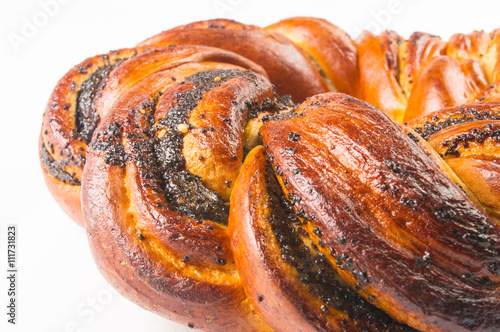 braided poppy seed round loaf photo