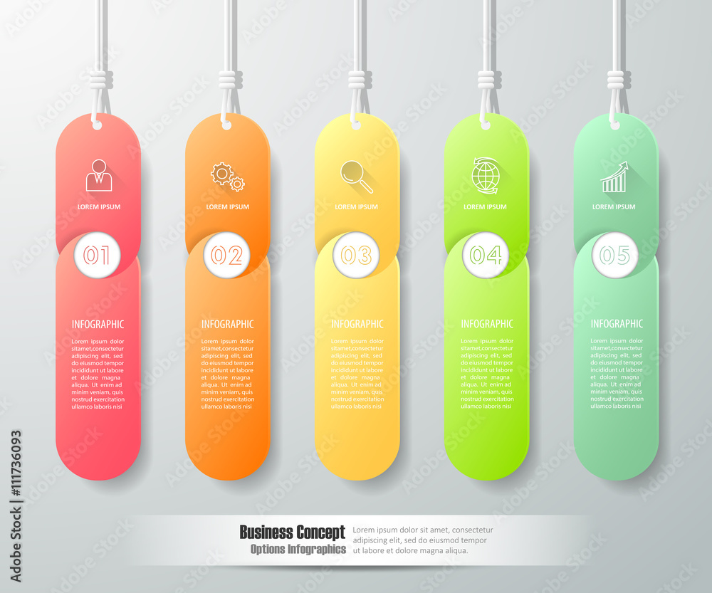 Number option banner infographic template 5 steps. Number option banner infographic template 5 steps.