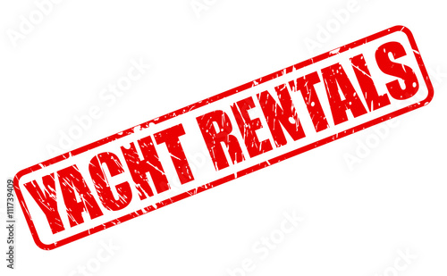 YACHT RENTALS red stamp text