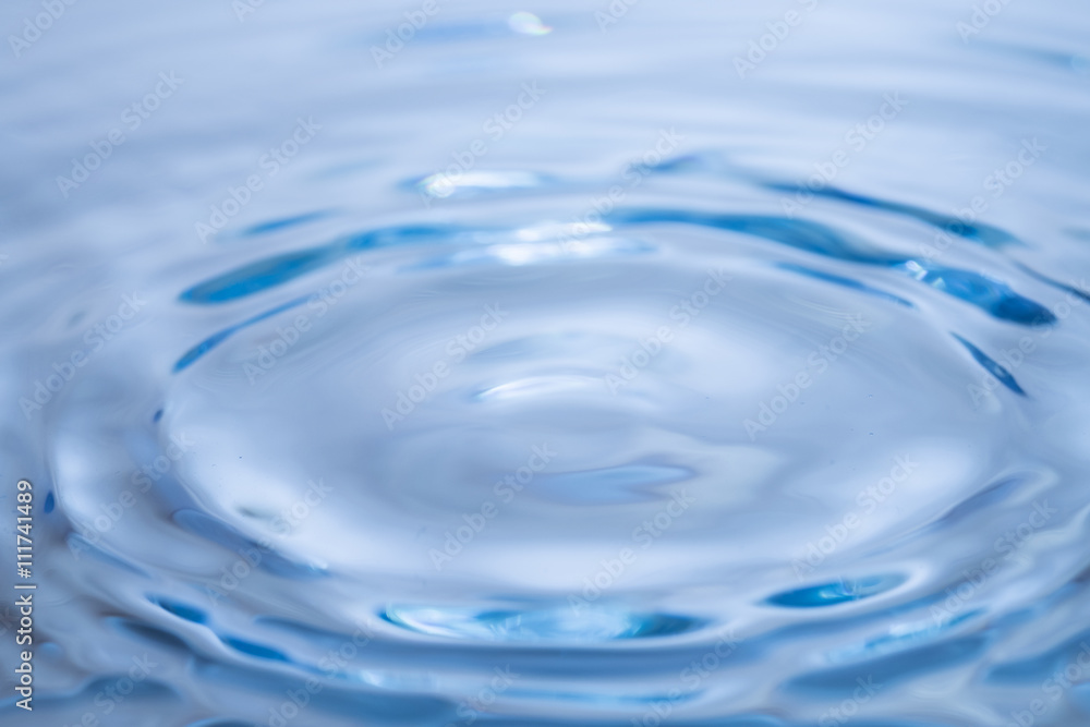 Abstract circle water drop reflection. Blue fresh water liquid t Abstract circle water drop reflection. Blue fresh water liquid t