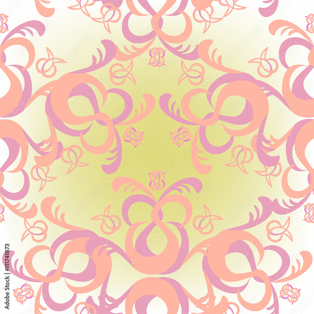 The solemn seamless pattern of pink color. illustration The solemn seamless pattern of pink color. illustration