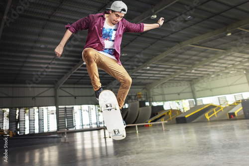 Boy Skateboarding Jump Lifestyle Hipster Concept © Rawpixel.com