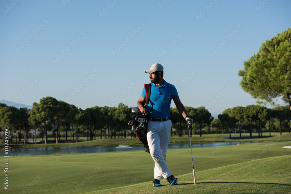 golfer  portrait at golf  course