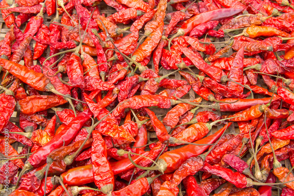 Red hot dry chili pattern. Red hot dry chili pattern.