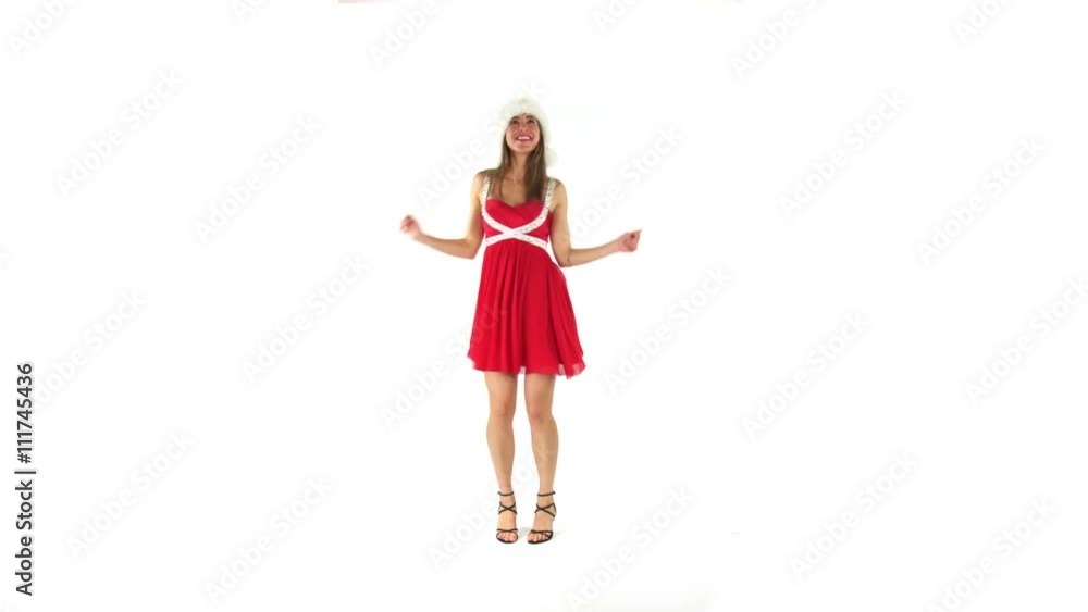 model isolated on white dancing model isolated on white dancing