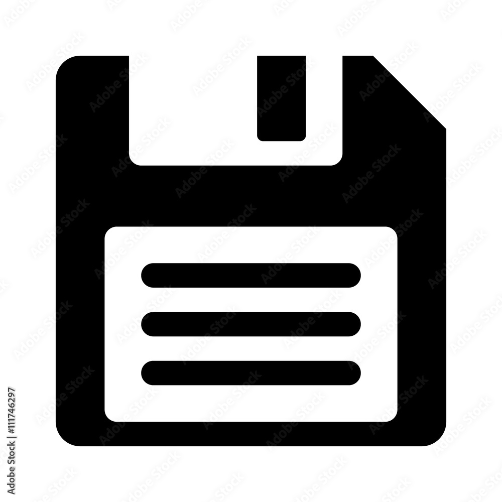 Floppy disk or save flat icon for apps and websites Stock Vector