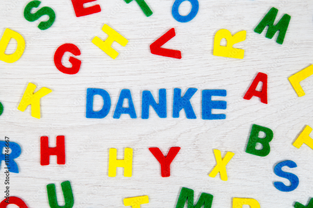 Naklejka premium Danke