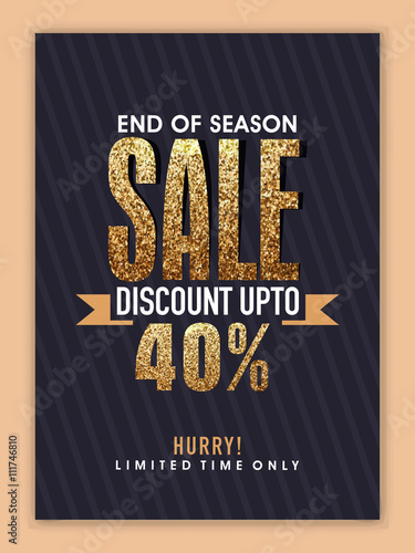 End of Season Sale Banner, Poster or Flyer.