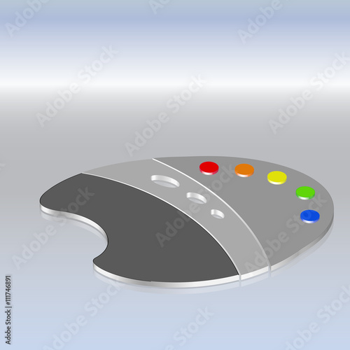 Palette grau