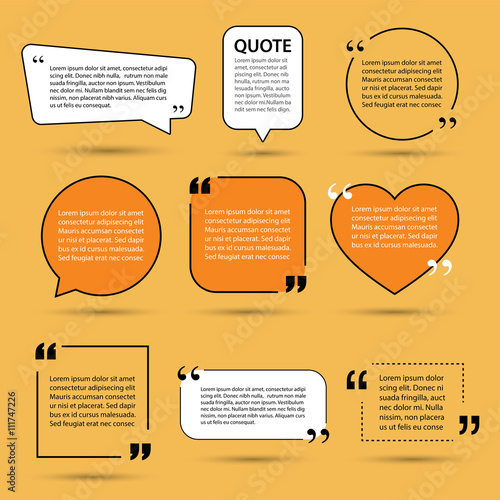 modern quote text template design elements