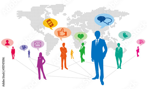 World map Social Networking Service Vector