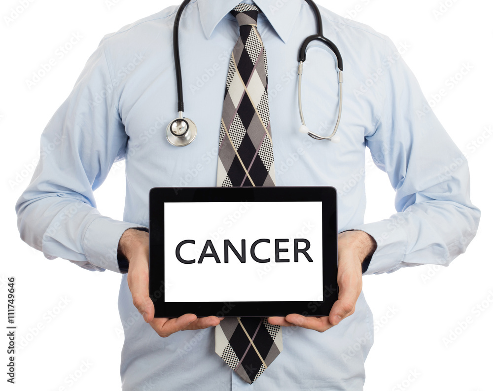 Doctor holding tablet - Cancer Doctor holding tablet - Cancer