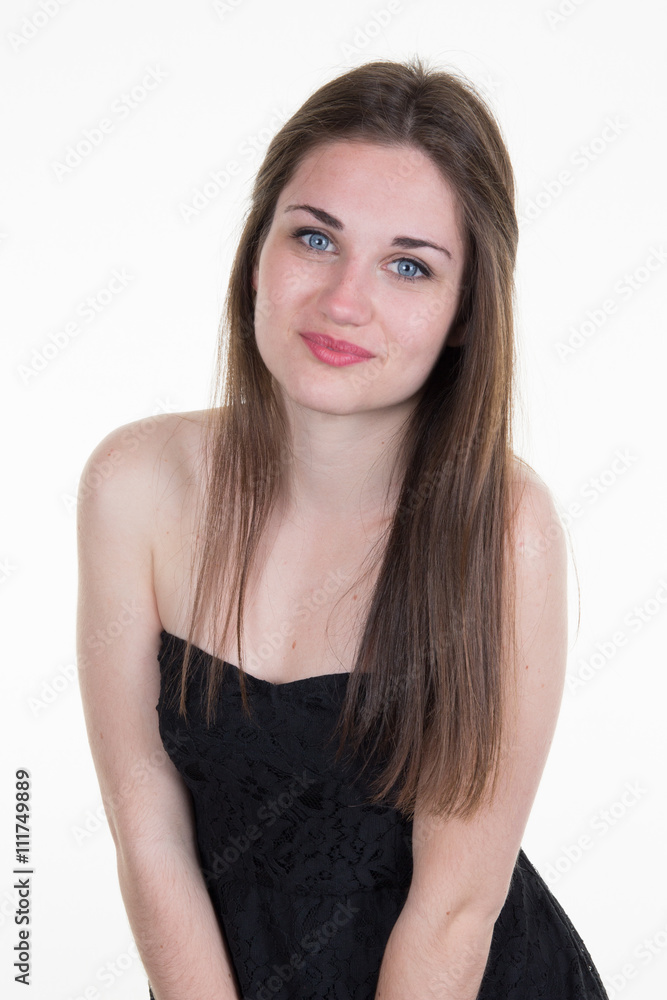 Young and beautiful woman posing with long hair Young and beautiful woman posing with long hair