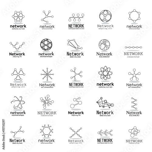 Network Icons Set - Isolated On White Background - Vector Illustration, Graphic Design. For Web, Websites,Apps, Print, Presentation Templates, Mobile Applications And Promotional Materials