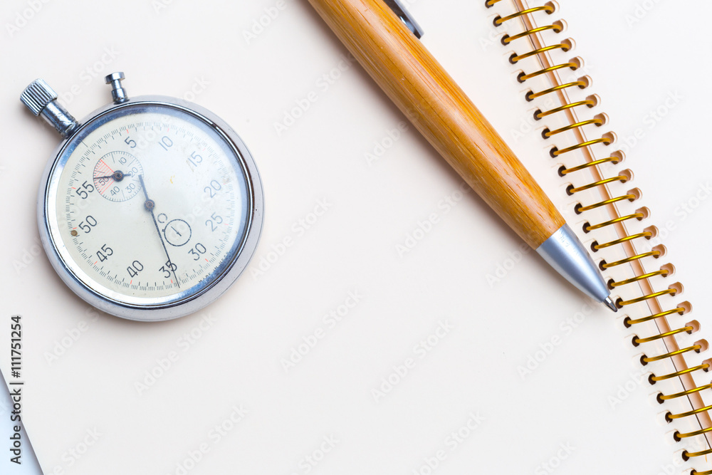 blank notepad for Todo list with pen and clock blank notepad for Todo list with pen and clock