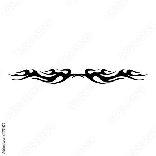 Tattoo. Stencil. Pattern. Design. Ornament. Abstract black and white pattern for tattoo or another design
