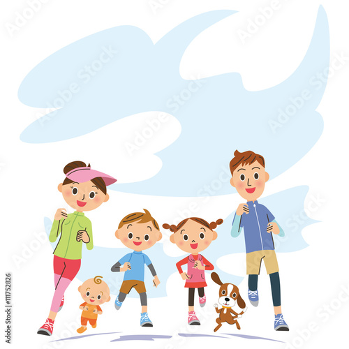 Wallpaper Mural 親子でランニング Torontodigital.ca