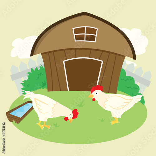 Vector Chicken Farm