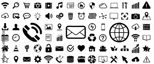 Photos Web icons set
