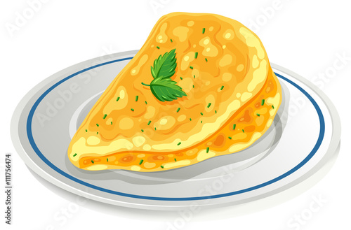 Omelette on the plate