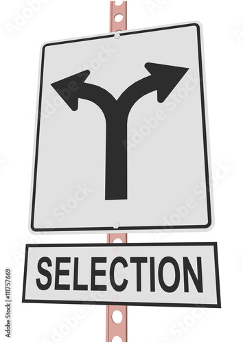 Yellow road sign with discount message and sale alert