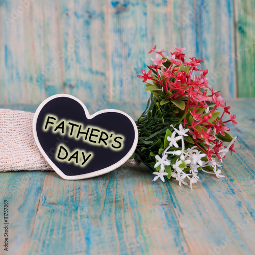 happy father's day and heart shape