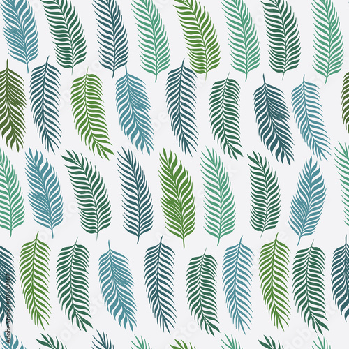 Hand drawn palm leaves.