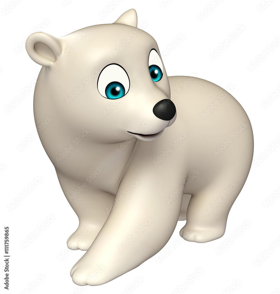 funny Polar bear cartoon character funny Polar bear cartoon character