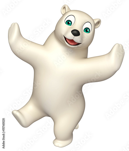 funny Polar bear cartoon character