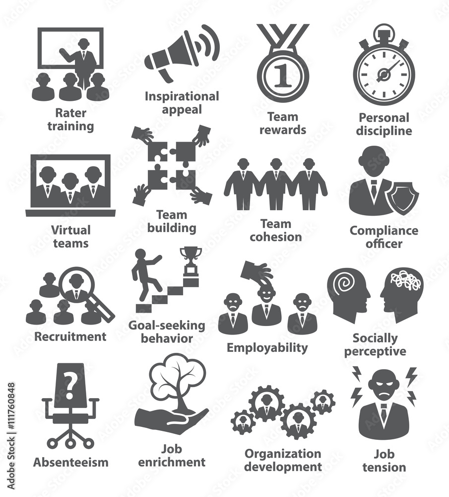 Business management icons. Pack 21.