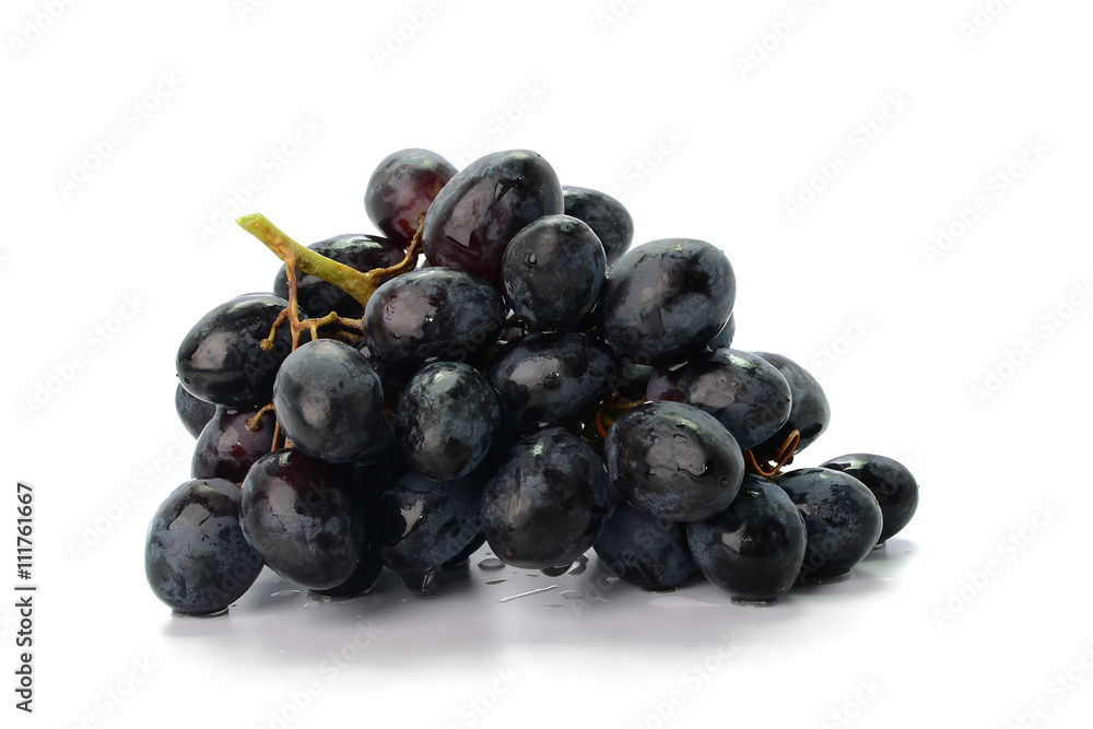Bunch of dark red grapes Isolated on white background Bunch of dark red grapes Isolated on white background