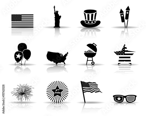 4. Juli / USA Icon´s - Schwarz (Schatten)