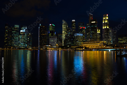 Landscape of the Singapore financial district and business build