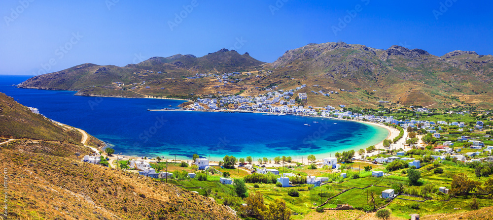 beautiful emerald beaches of Greece - Serifos island , Cyclades