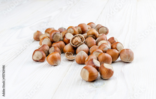 Lot of hazelnuts