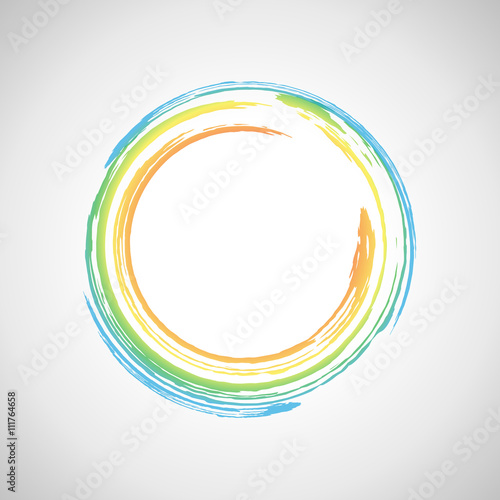 Circle Shape - Isolated On Gray Background - Vector Illustration, Graphic Design
