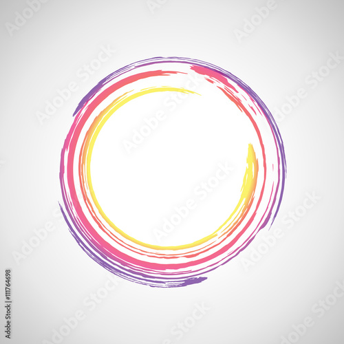 Circle Shape - Isolated On Gray Background - Vector Illustration, Graphic Design. Abstract Concept