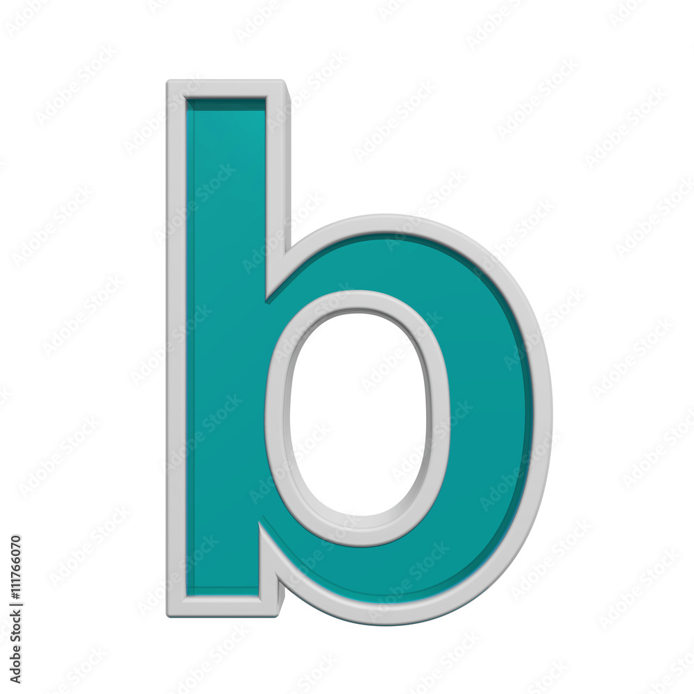 One digit from turquoise glass with white frame alphabet set. 3D illustration. One digit from turquoise glass with white frame alphabet set. 3D illustration.
