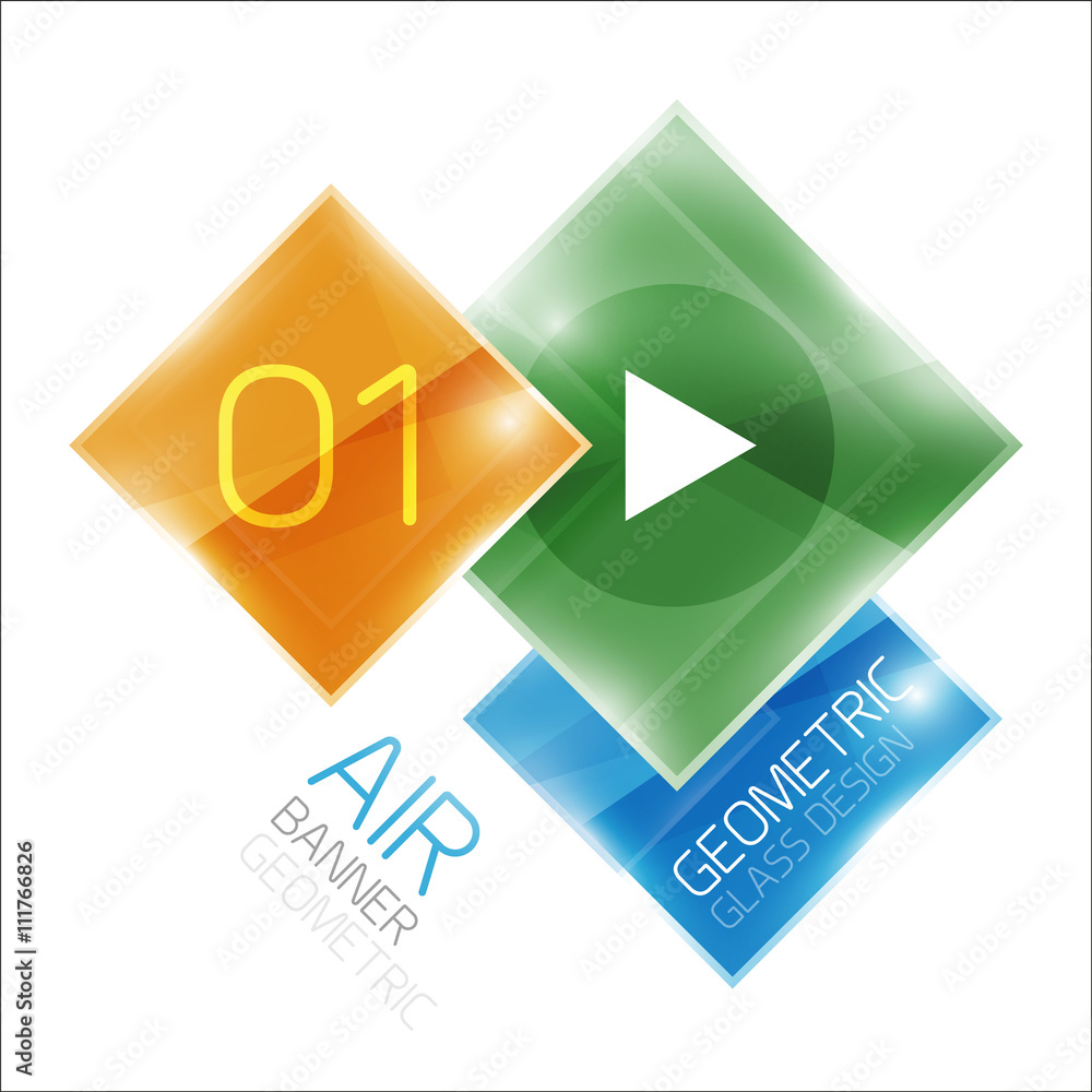 Multicolored squares with sample text Multicolored squares with sample text