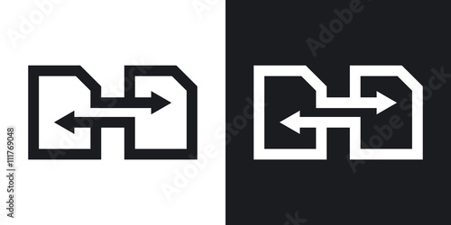 Change SIM cards vector icon. Two-tone version on black and whit