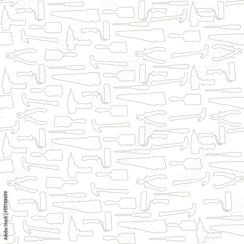 Background made of silhouettes of construction tools.