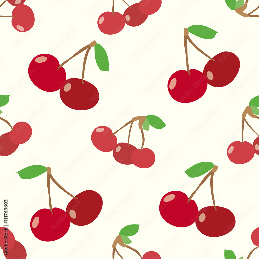 Ornament with berries cherries. Ornament with berries cherries.