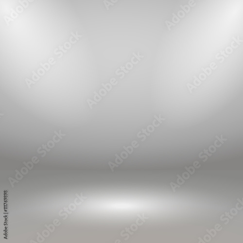 Empty scene with spotlights. Vector illustration