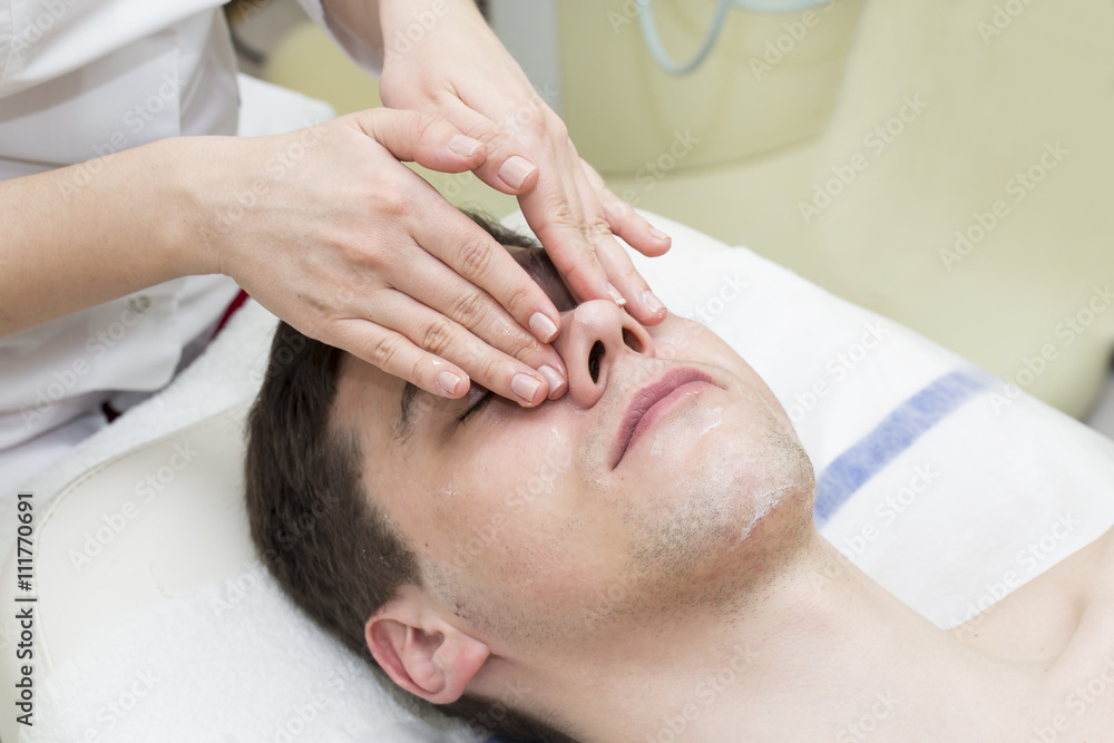 man in the mask cosmetic procedure in spa salon man in the mask cosmetic procedure in spa salon