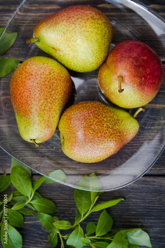 fresh ripe organic pears