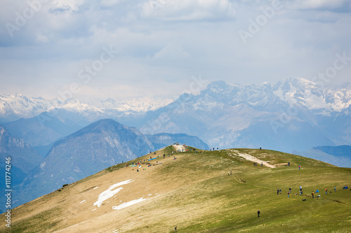 Tourists on the hill