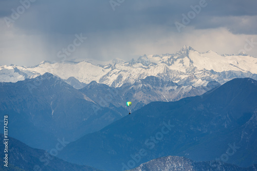 Paraglider in the Dolomites