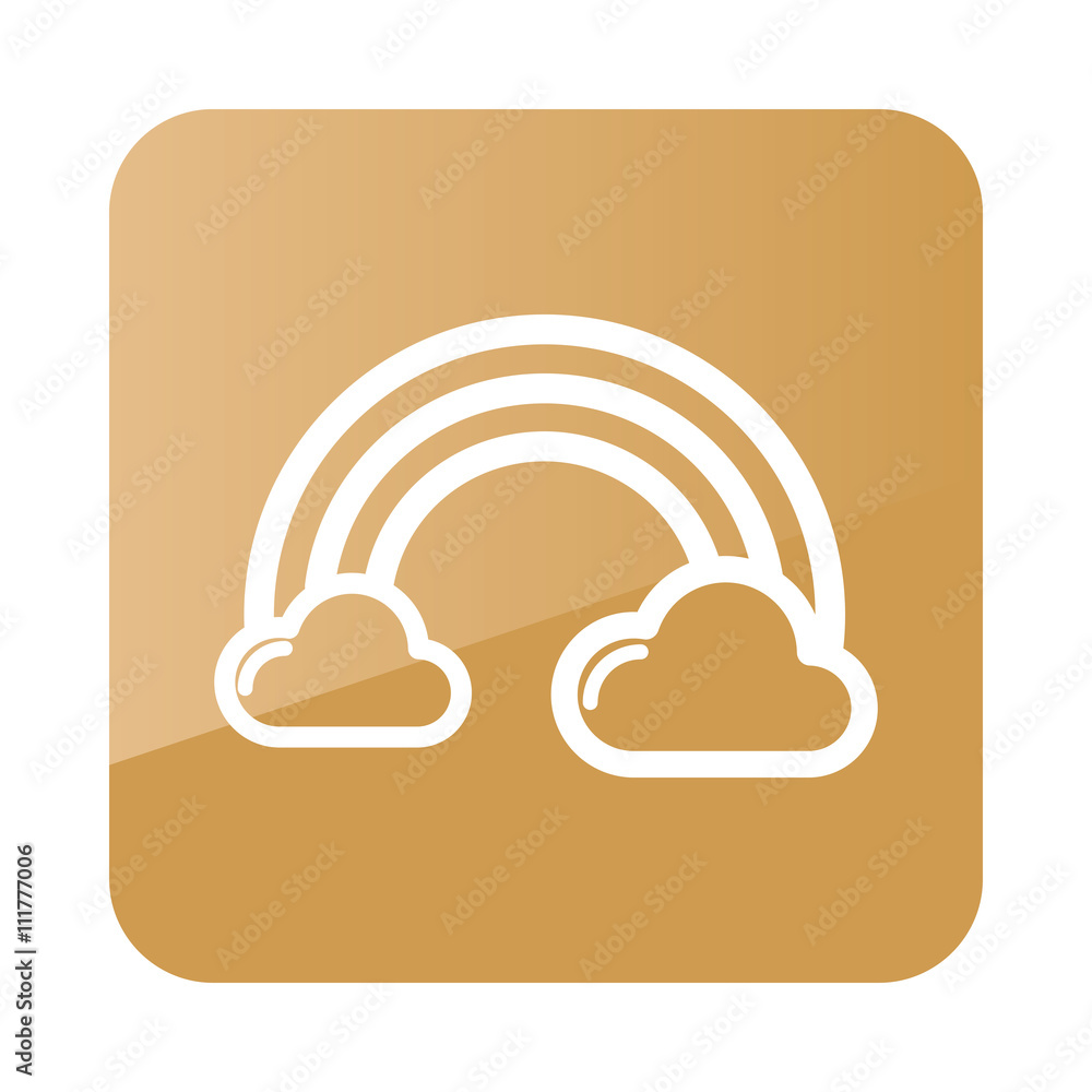 Rainbow in cloud icon. Meteorology. Weather Rainbow in cloud icon. Meteorology. Weather