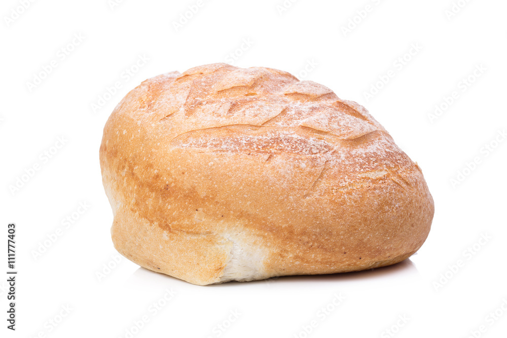 fresh bread isolated on white background