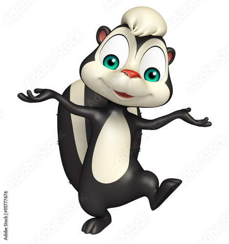 funny  Skunk cartoon character © visible3dscience
